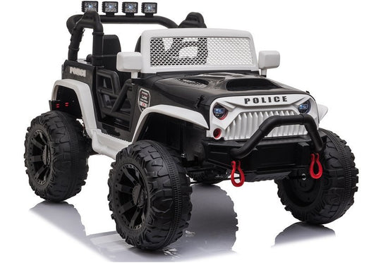 JC666 Police Black - Electric Ride On Car - attēls 1