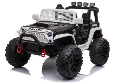 JC666 Police Black - Electric Ride On Car - attēls 2