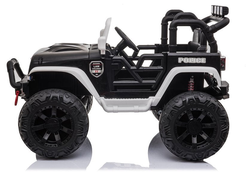 JC666 Police Black - Electric Ride On Car - attēls 3