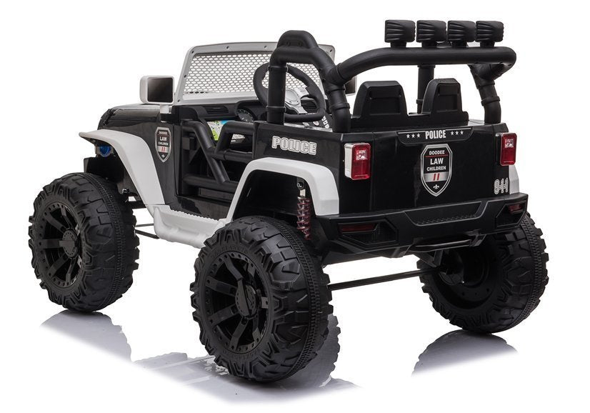 JC666 Police Black - Electric Ride On Car - attēls 4