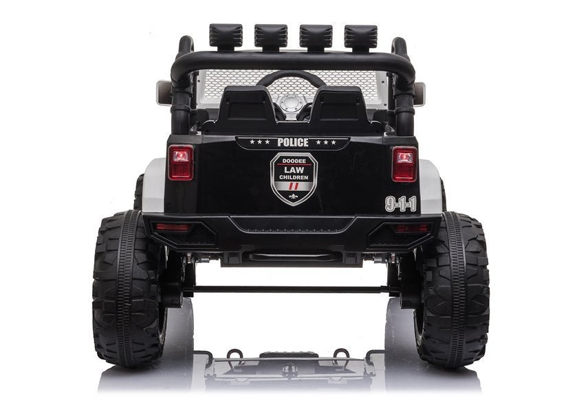 JC666 Police Black - Electric Ride On Car - attēls 5