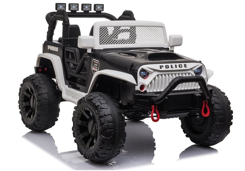 JC666 Police Black - Electric Ride On Car - attēls 6
