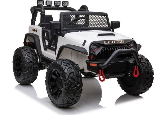 Jeep JC666 Electric Ride On Car White - attēls 1