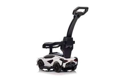 Lamborghini QLS-996T Ride-on With Pusher White - attēls 4