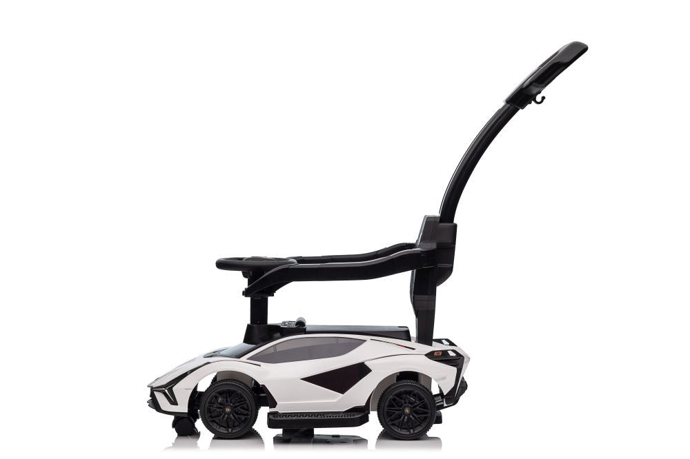 Lamborghini QLS-996T Ride-on With Pusher White - attēls 6