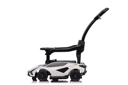 Lamborghini QLS-996T Ride-on With Pusher White - attēls 6