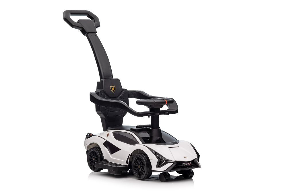 Lamborghini QLS-996T Ride-on With Pusher White - attēls 8