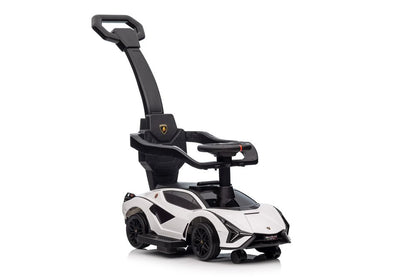 Lamborghini QLS-996T Ride-on With Pusher White - attēls 8