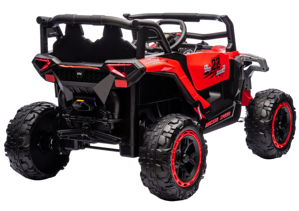 M1 Red Battery-Powered Vehicle 4x4 - attēls 3