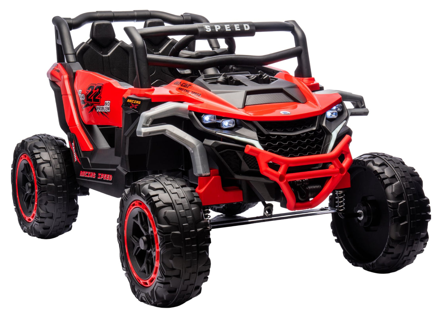 M1 Red Battery-Powered Vehicle 4x4 - attēls 7