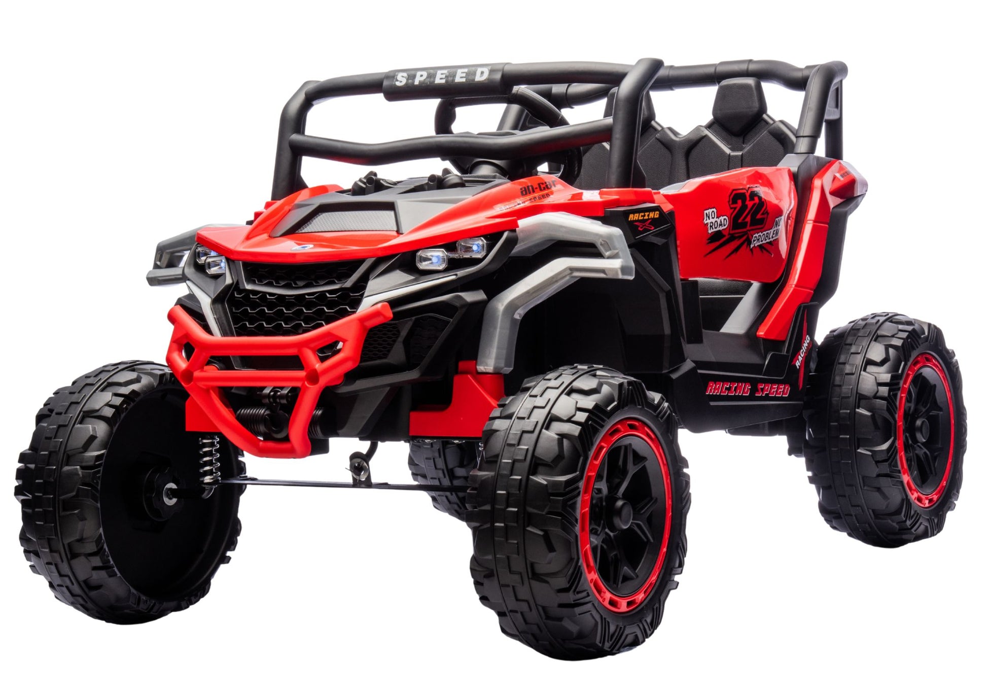 M1 Red Battery-Powered Vehicle 4x4 - attēls 8