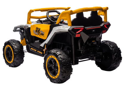 M1 White and Yellow Battery-Powered Vehicle 4x4 - attēls 4