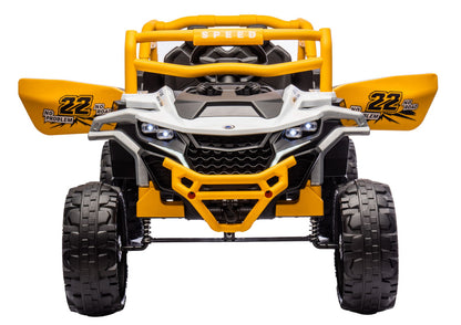 M1 White and Yellow Battery-Powered Vehicle 4x4 - attēls 5