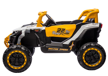 M1 White and Yellow Battery-Powered Vehicle 4x4 - attēls 8