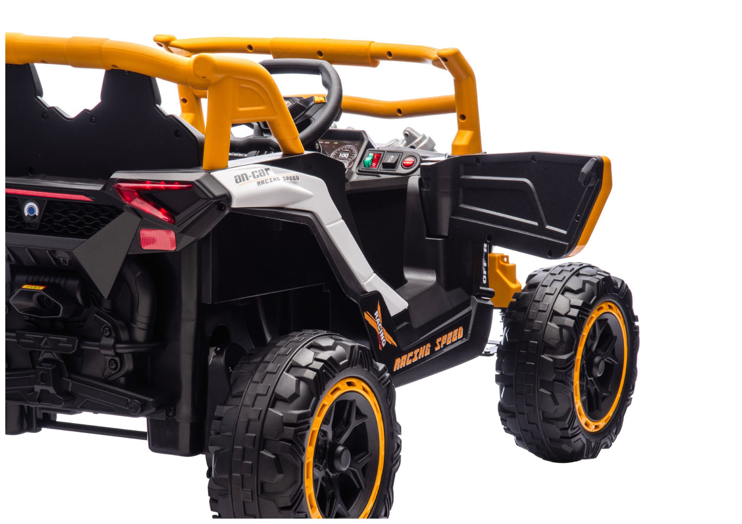 M2 Yellow Battery-Powered Vehicle 4x4 - attēls 7