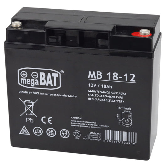 Mega Bat gel battery for the car for a 12V18Ah battery - attēls 7