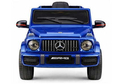 Mercedes AMG G 63 mėlynas dažytas vaikiškas elektromobilis - nuotrauka 4