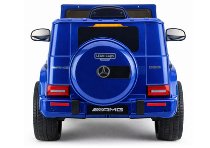 Mercedes AMG G 63 mėlynas dažytas vaikiškas elektromobilis - nuotrauka 6