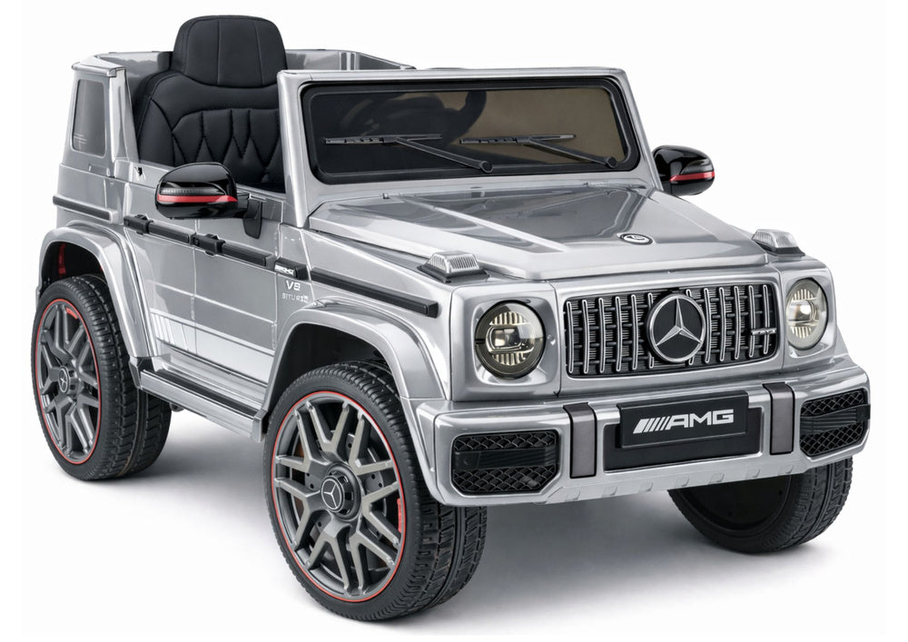 Mercedes AMG G 63 sidabrinis dažytas Battery-Operated automobilis - nuotrauka 1