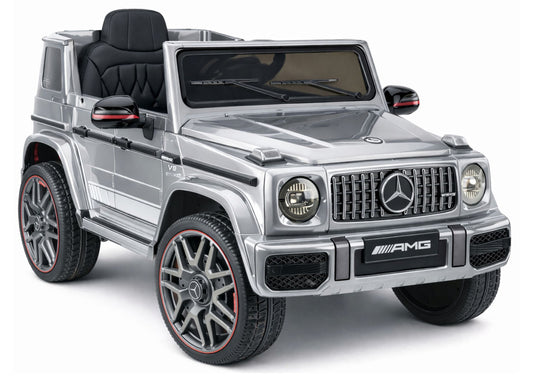 Mercedes AMG G 63 sidabrinis dažytas Battery-Operated automobilis - nuotrauka 1