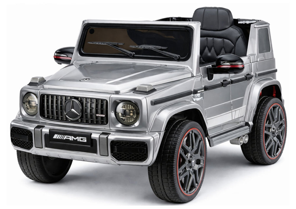 Mercedes AMG G 63 sidabrinis dažytas Battery-Operated automobilis - nuotrauka 2