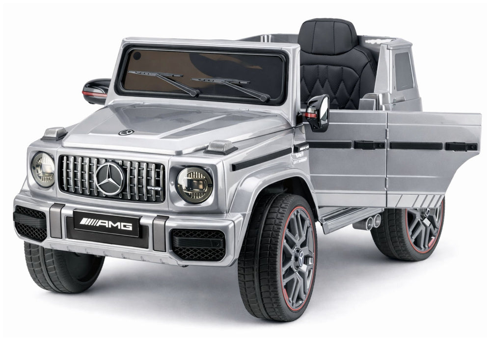 Mercedes AMG G 63 sidabrinis dažytas Battery-Operated automobilis - nuotrauka 3
