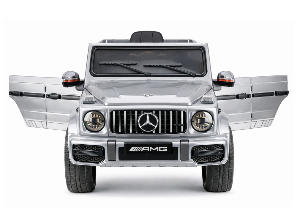 Mercedes AMG G 63 sidabrinis dažytas Battery-Operated automobilis - nuotrauka 5