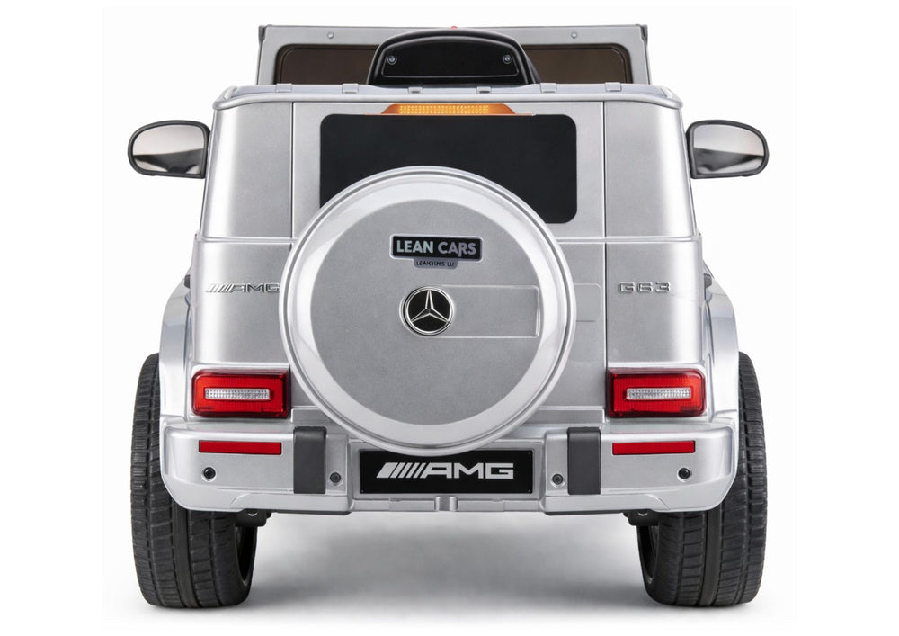 Mercedes AMG G 63 sidabrinis dažytas Battery-Operated automobilis - nuotrauka 6