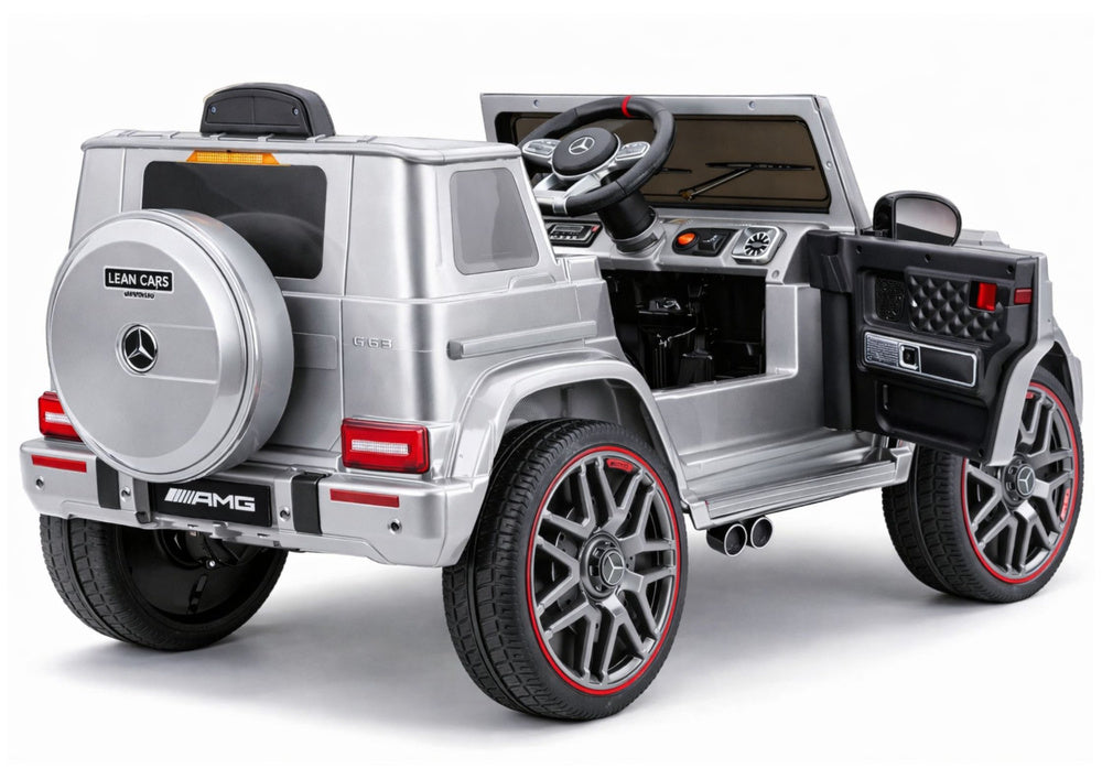 Mercedes AMG G 63 sidabrinis dažytas Battery-Operated automobilis - nuotrauka 7