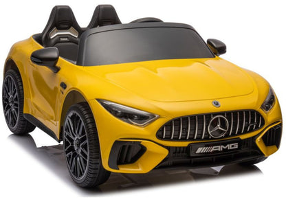 Mercedes AMG SL63 Battery Car, Yellow Painted - attēls 1