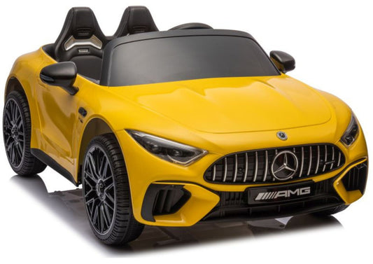 Mercedes AMG SL63 Battery Car, Yellow Painted - attēls 1