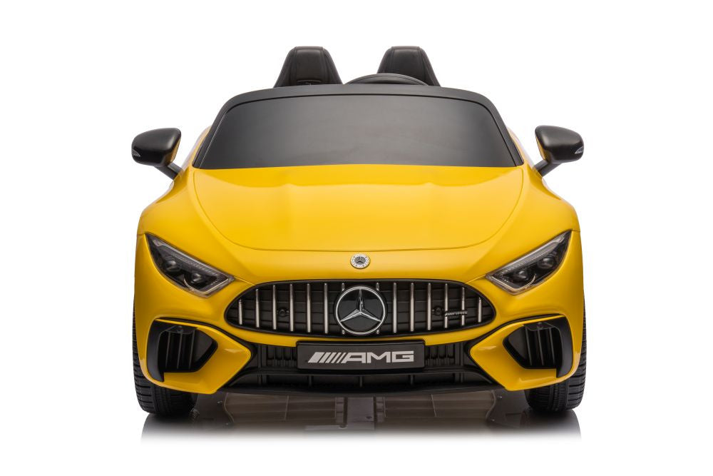 Mercedes AMG SL63 Battery Car, Yellow Painted - attēls 2