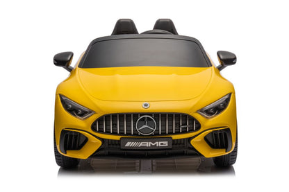 Mercedes AMG SL63 Battery Car, Yellow Painted - attēls 2