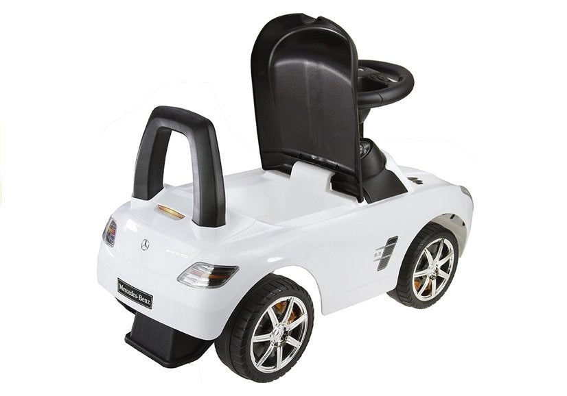 Mercedes-Benz SLS AMG White - Kids Push Along Ride On Car - attēls 7