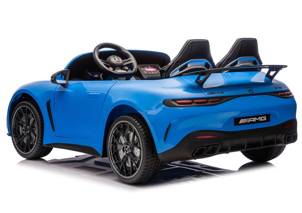 Mercedes GT63 AMG DK-GT63 24V LCD Battery-Owned Car, Painted Blue - attēls 7
