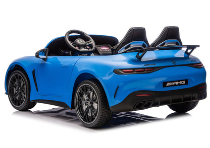 Mercedes GT63 AMG DK-GT63 24V LCD Battery-Owned Car, Painted Blue - attēls 7
