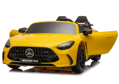 Mercedes GT63 AMG DK-GT63 24V LCD Battery-Powered Car, Yellow - attēls 5