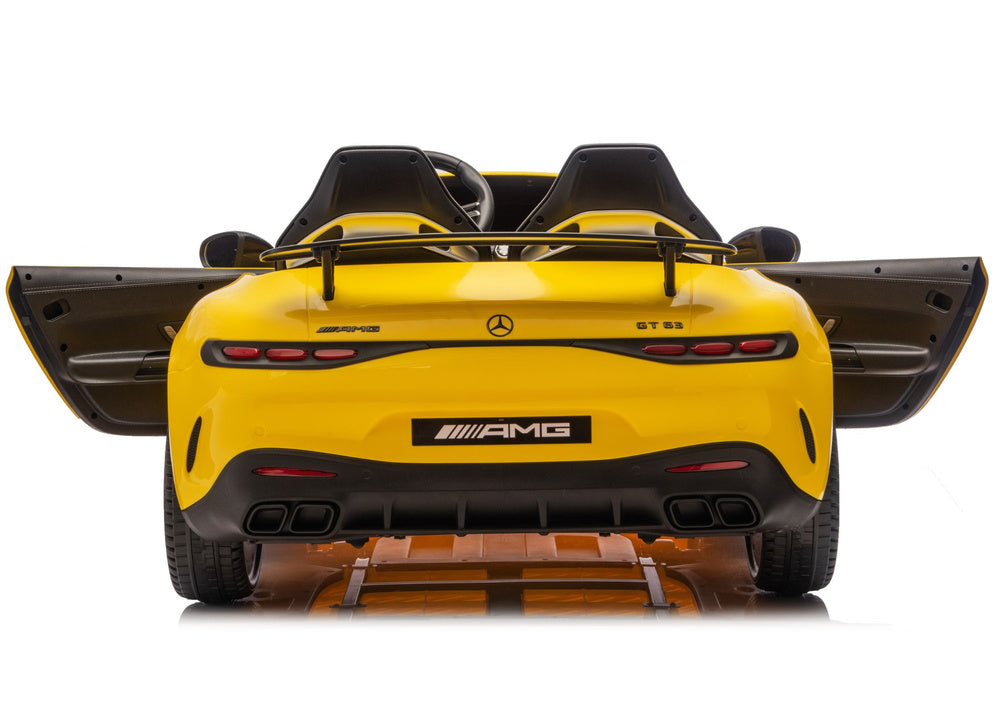 Mercedes GT63 AMG DK-GT63 24V LCD Battery-Powered Car, Yellow - attēls 6