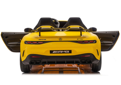 Mercedes GT63 AMG DK-GT63 24V LCD Battery-Powered Car, Yellow - attēls 6