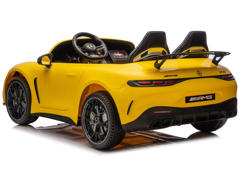 Mercedes GT63 AMG DK-GT63 24V LCD Battery-Powered Car, Yellow - attēls 7
