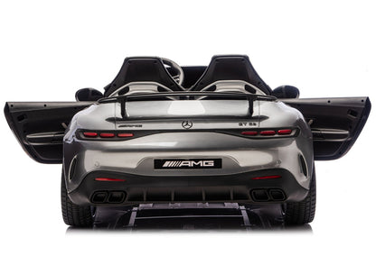 Mercedes GT63 AMG DK-GT63 24V LCD Electric Ride-On Car, Gray Painted - attēls 6