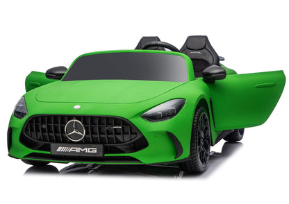 Mercedes GT63 AMG DK-GT63 24V Quiet Matte Green Engine Battery Car - attēls 4