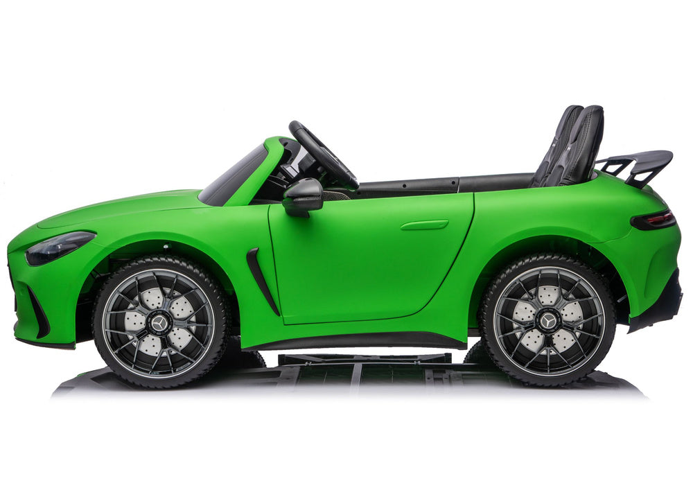 Mercedes GT63 AMG DK-GT63 24V Quiet Matte Green Engine Battery Car - attēls 6