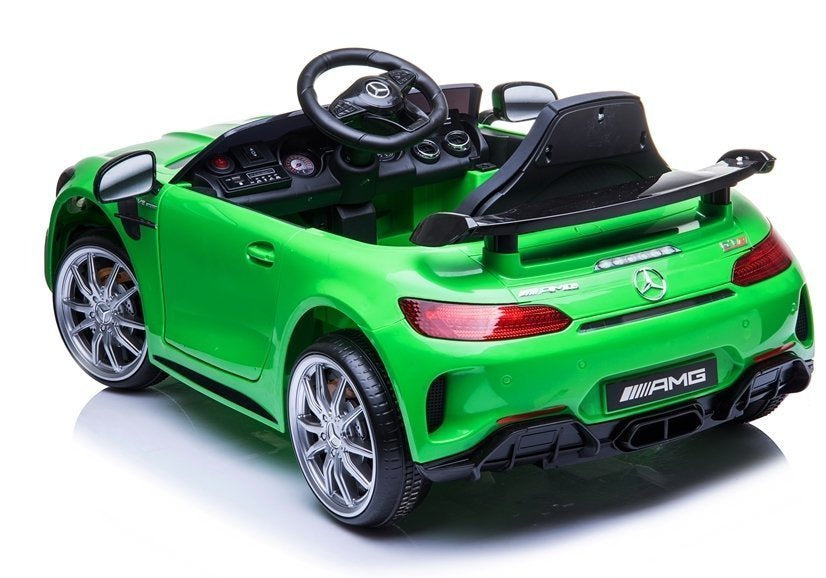 Mercedes GTR vaikiškas elektromobilis - žalias - nuotrauka 5
