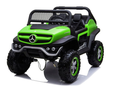 Mercedes Unimog vaikiškas elektromobilis žalias - nuotrauka 2