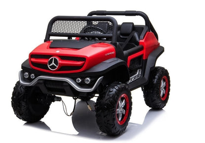 Mercedes Unimog vaikiškas elektromobilis raudonas - nuotrauka 3