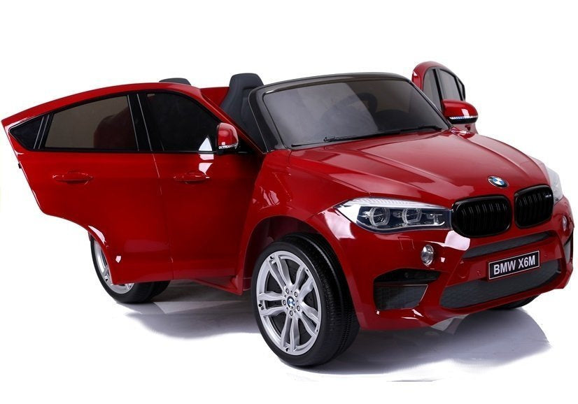 Naujas BMW X6M raudonas dažytas - vaikiška elektrinė transporto priemonė - nuotrauka 3