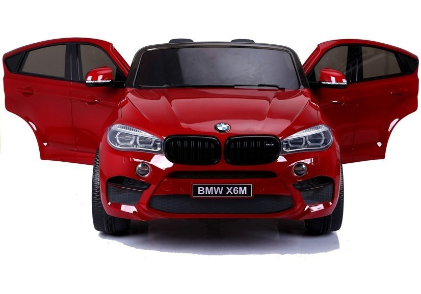Naujas BMW X6M raudonas dažytas - vaikiška elektrinė transporto priemonė - nuotrauka 4