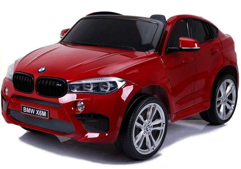 Naujas BMW X6M raudonas dažytas - vaikiška elektrinė transporto priemonė - nuotrauka 6