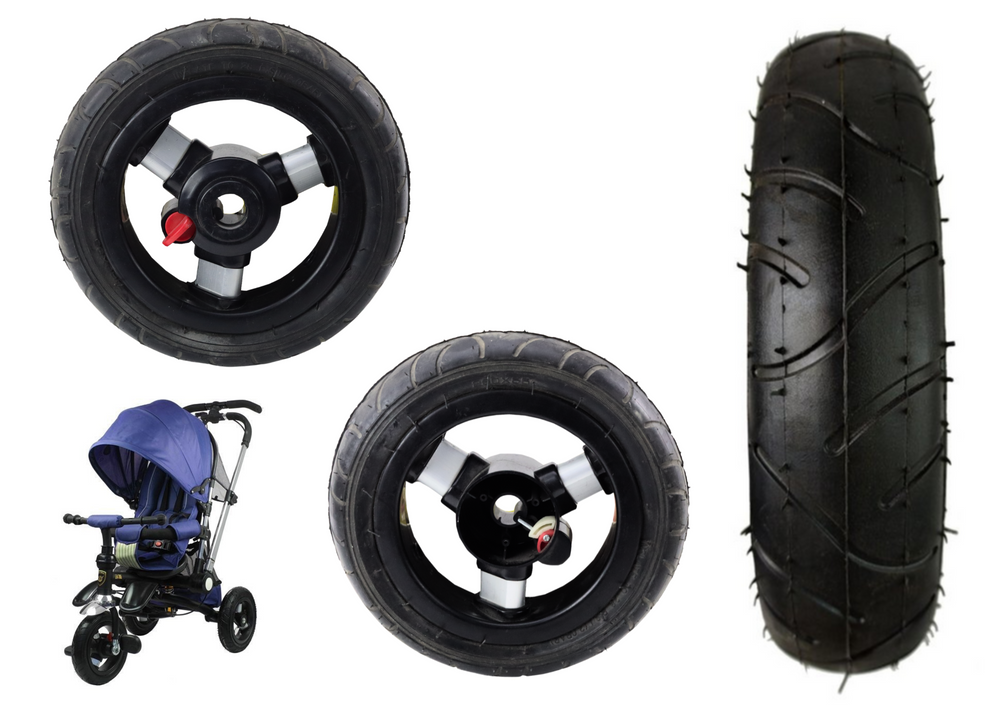 Plastic wheel with rubber tire (inflatable) PRO 700 front - attēls 1